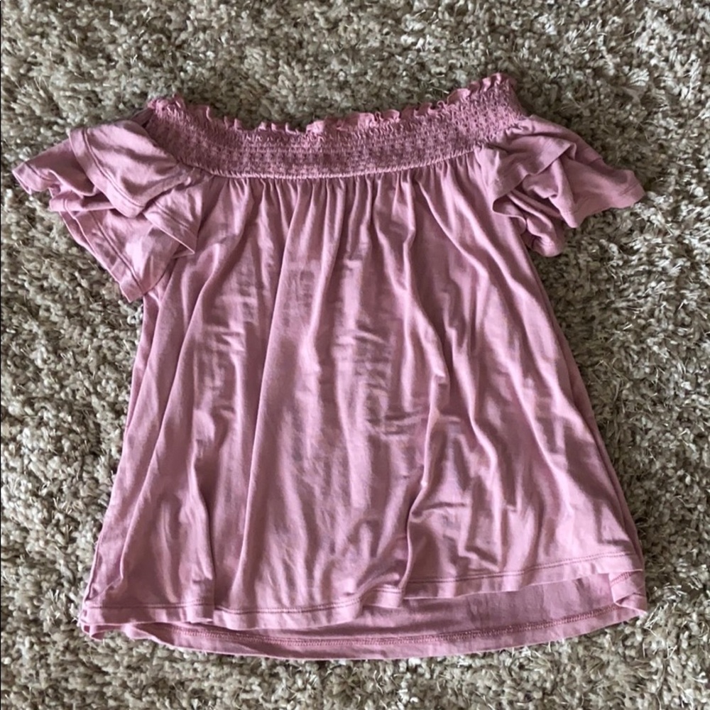 A pink shirt